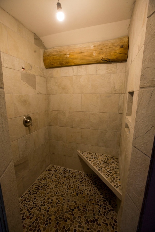 Log Cabin home renovation - bathroom