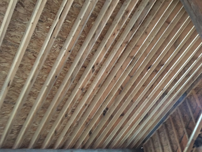 Log Cabin Renovation Ceiling