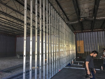 framing of a commercial construction buildout